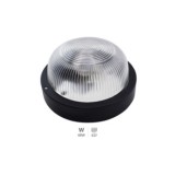 APLIQUE REDONDO PLÁSTICO LISO E27 60W NEGRO