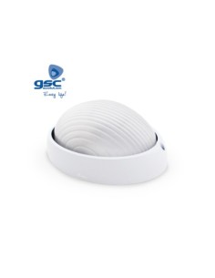 APLIQUE SEMIOVALADO ALUMINIO E27 60W BLANCO