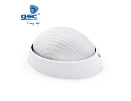 APLIQUE SEMIOVALADO ALUMINIO E27 60W BLANCO