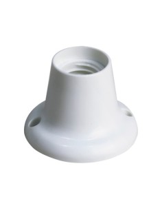 PORTALÁMPARAS SUPERFICIE RECTO E27 BLANCO