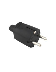 CLAVIJA BIPOLAR ENTRADA CABLE RECTA 4.8MM NEGRO