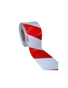 ROLLO BANDA SEÑALIZACIÓN BLANCA-ROJA 8CM 250M