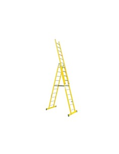 ESCALERA FIBRA TRANSFORMABLE 3 TRAMOS 10 PELD
