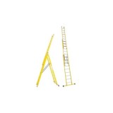 ESCALERA FIBRA TRANSFORMABLE 3 TRAMOS 10 PELD