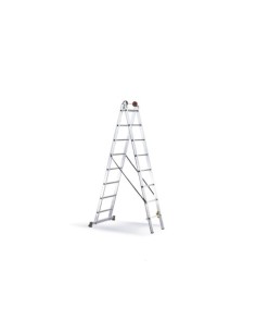 ESCALERA ALUMINIO TRANSFORMABLE 2 TRAMOS 16 PELDAÑOS