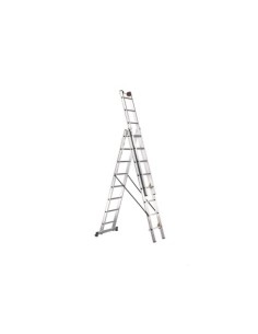 ESCALERA ALUMINIO TRANSFORMABLE 3 TRAMOS 6 PELDAÑOS