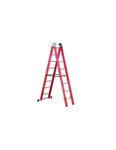 ESCALERA FIBRA VIDRIO TRANSFORMABLE 2 TRAMOS 8 PELD.