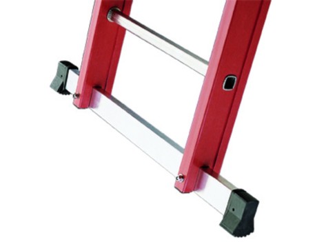 ESCALERA FIBRA VIDRIO TRANSFORMABLE 2 TRAMOS 8 PELD.