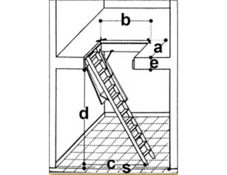 ESCALERA TECHO DESPLEGABLE 120X60X300CM