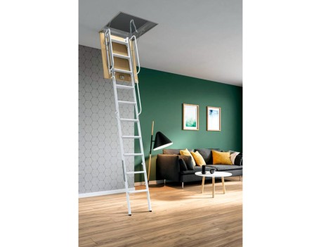 ESCALERA TECHO DESPLEGABLE 120X70X300 ACERO