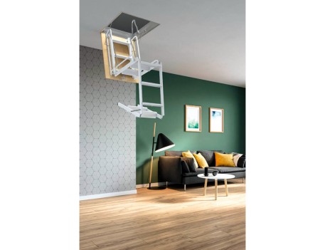 ESCALERA TECHO DESPLEGABLE 120X70X300 ACERO