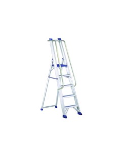 ESCALERA TIJERA 5 PELDAÑOS ANCHO CON BARANDILLA
