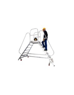 ESCALERA MÓVIL PUENTE ALUMINIO 8 PELDAÑOS SVELT