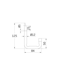 COLGADOR 756-125 ACERO BLANCO AMIG 2