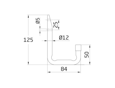 COLGADOR 756-125 ACERO BLANCO AMIG