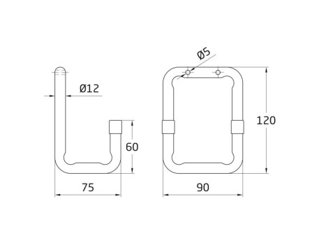 COLGADOR 756-75 ACERO BLANCO AMIG