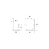 COLGADOR 756-75 ACERO BLANCO AMIG