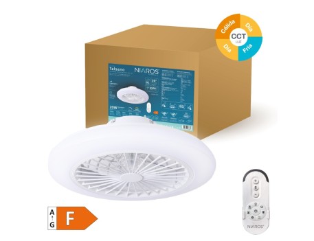 VENTILADOR DE TECHO BOX FAN CON LUZ Y MANDO DISTANCIA