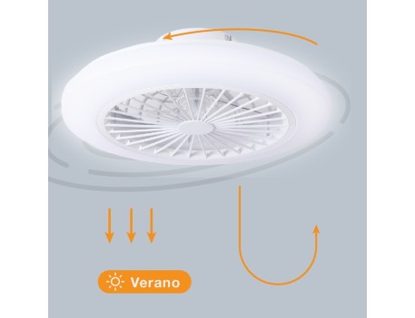 VENTILADOR DE TECHO BOX FAN CON LUZ Y MANDO DISTANCIA