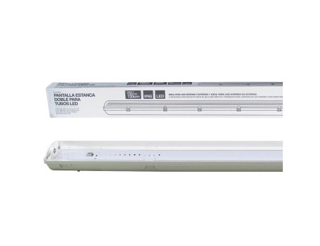 PANTALLA ESTANCA LED 2 TUBOS T8 120CM IP65