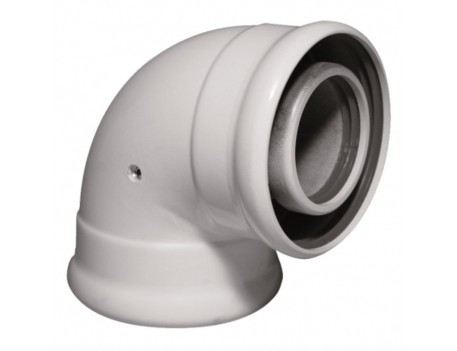 CODO COAXIAL ALUMINIO 87° 80-110MM PELLET