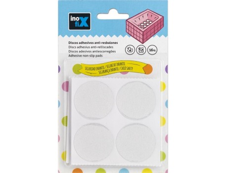 DISCOS ADHESIVOS ANTIDESLIZANTES Ø38MM BLISTER 16