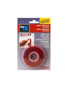 CINTA ADHESIVA DOBLE CARA TRANSPARENTE 19MMX2.5M 2