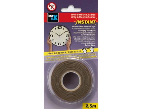 CINTA ADHESIVA DOBLE CARA CON MALLA REFORZADA 19X2.5M