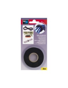 CINTA AUTOADHERENTE REUTILIZABLE 9MMX3M NEGRA 2