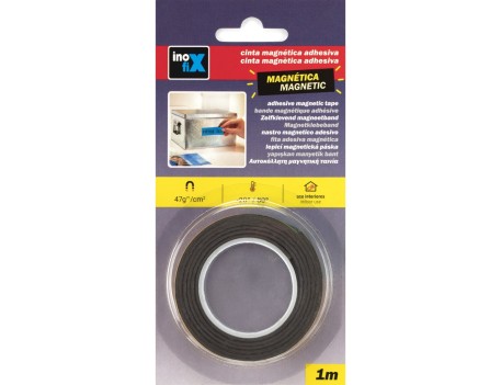 CINTA MAGNÉTICA ADHESIVA 19MM X 1M NEGRO