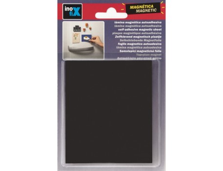 LÁMINA MAGNÉTICA AUTOADHESIVA 100X85MM NEGRA