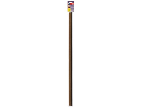 BURLETE ADHESIVO BAJO PUERTA CON CEPILLO MADERA CLARA 1M