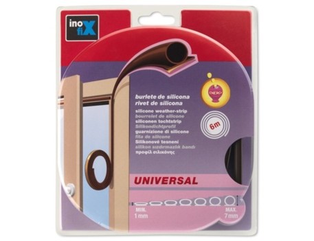 BURLETE SILICONA UNIVERSAL MARRÓN 6M