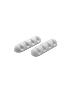 CLIP ADHESIVO MÚLTIPLE PARA CABLES BLANCO