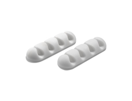 CLIP ADHESIVO MÚLTIPLE PARA CABLES BLANCO