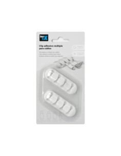 CLIP ADHESIVO MÚLTIPLE PARA CABLES BLANCO 2
