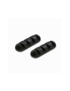 CLIP ADHESIVO MÚLTIPLE PARA CABLES NEGRO