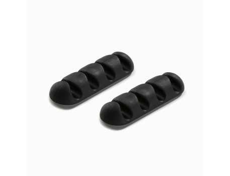 CLIP ADHESIVO MÚLTIPLE PARA CABLES NEGRO