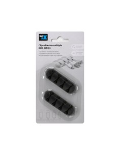 CLIP ADHESIVO MÚLTIPLE PARA CABLES NEGRO 2