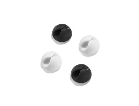 CLIP ADHESIVO PARA CABLES BLANCO/NEGRO
