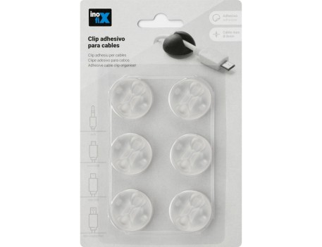 CLIP ADHESIVO PARA CABLES TRANSPARENTE