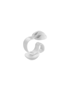 CLIP TRIPLE PARA CABLES BLANCO