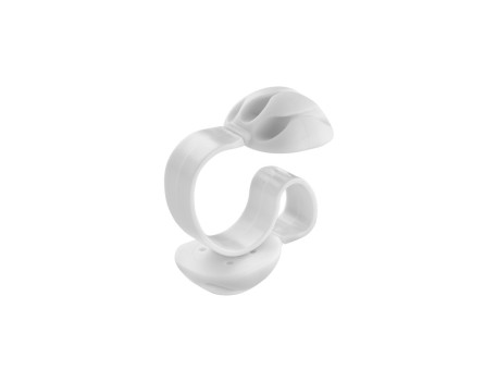CLIP TRIPLE PARA CABLES BLANCO