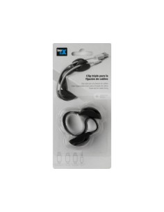 CLIP TRIPLE FIJACIÓN CABLES NEGRO SAINT GENIS 2