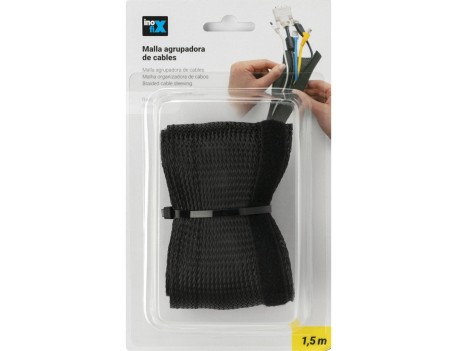 MALLA AGRUPADORA CABLES 1.5M NEGRO EXPANDIBLE