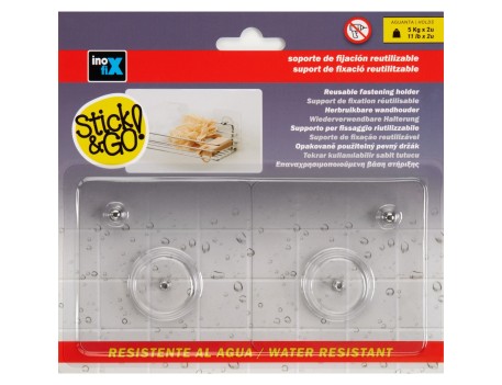 SOPORTE FIJACIÓN REUTILIZABLE STICK&GO CON ROSCA