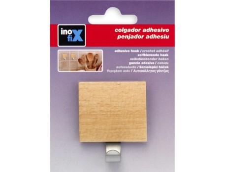 COLGADOR ADHESIVO ACERO INOXIDABLE ACABADO HAYA