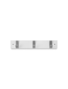 COLGADOR MADERA HAYA MACIZA 3 GANCHOS BLANCO