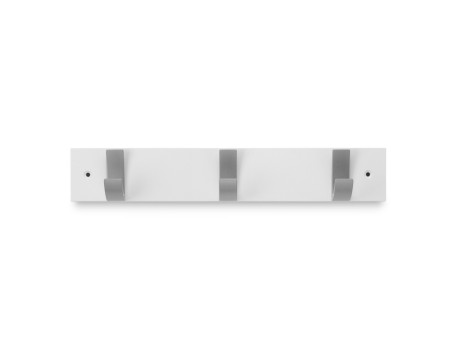 COLGADOR MADERA HAYA MACIZA 3 GANCHOS BLANCO