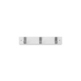 COLGADOR MADERA HAYA MACIZA 3 GANCHOS BLANCO